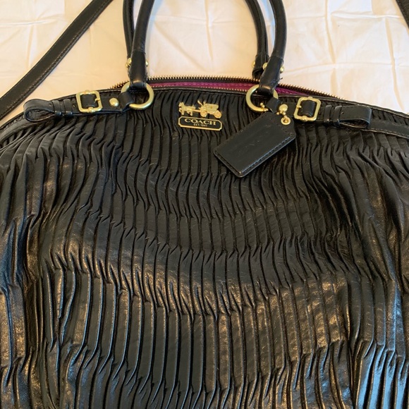 Coach Handbags - Coach H1182-18643 Madison Sophia large blk gather